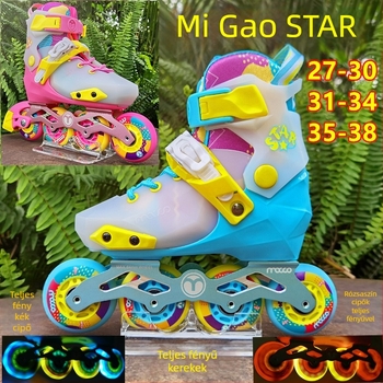 Állítható inline görkorcsolya gyerekeknek, uniszex, PU kerekek, egysoros kivitel