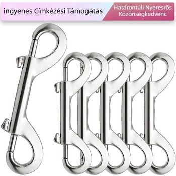 Két végű karabiner rugós gyorskioldó zármechanizmussal – cinkötvözet, hegymászáshoz és búvárkodáshoz, modell STK, márka Yiheng hardware