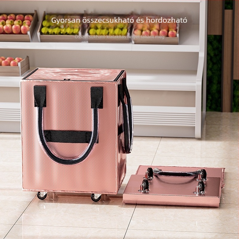 Bevásárlótáska kerekekkel (kocka alakú; többszörös felhasználású; modell Y1; összecsukható tárolás; utazáshoz)