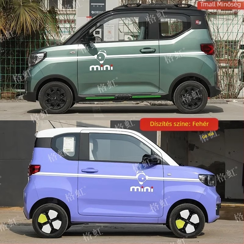 Jin Zherui autómatrica, zászló mintázat, ragasztóval szerelhető, Hongguang Mini EV-hez