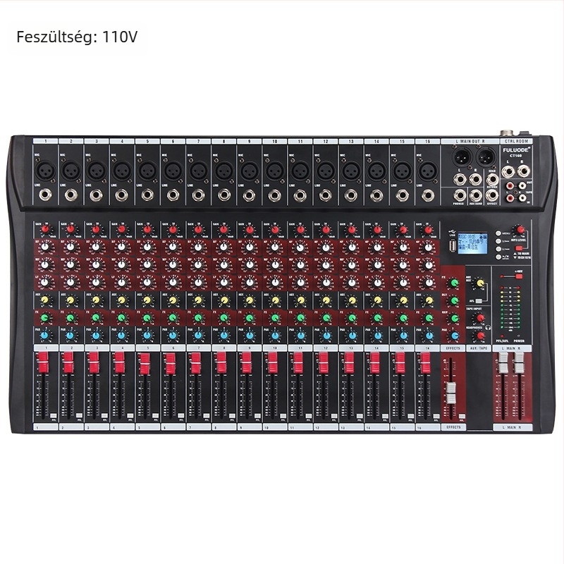 DJ keverőpult 8 csatornás, 6 csatorna reverb-ral, USB és Bluetooth