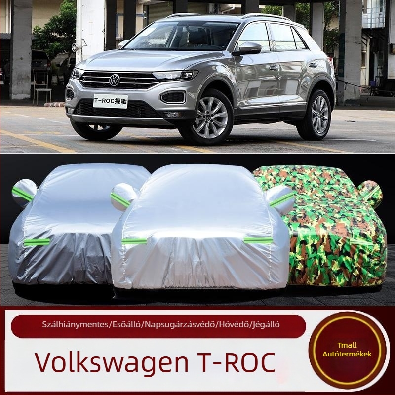 SUV-hoz való autóponyva — Imperial Scene, pamutgyapjú, vastagított szigetelés, napvédelem, Volkswagen T-Roc kompatibilis