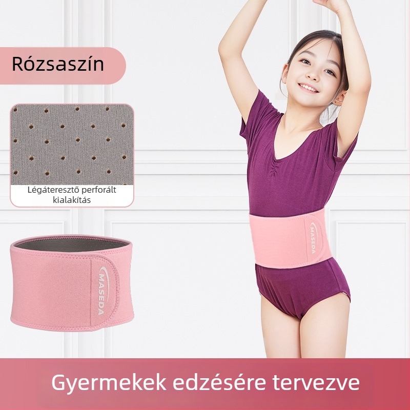 Gyermekeknek szánt derekat támasztó öv sporthoz és tánchoz, meleg, lélegző hasi öv edzéshez és kosárlabdához