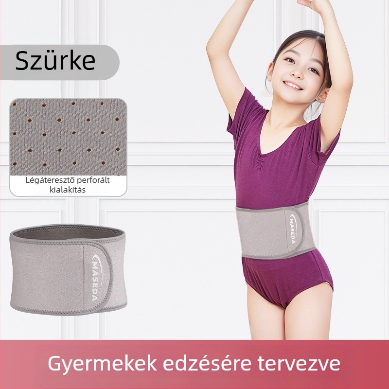 Gyermekeknek szánt derekat támasztó öv sporthoz és tánchoz, meleg, lélegző hasi öv edzéshez és kosárlabdához