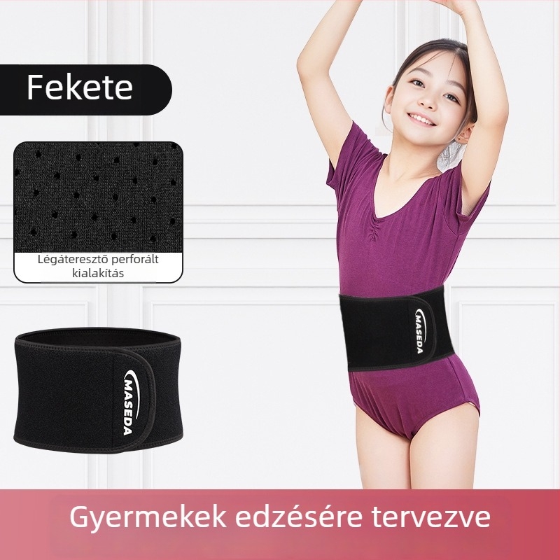 Gyermekeknek szánt derekat támasztó öv sporthoz és tánchoz, meleg, lélegző hasi öv edzéshez és kosárlabdához
