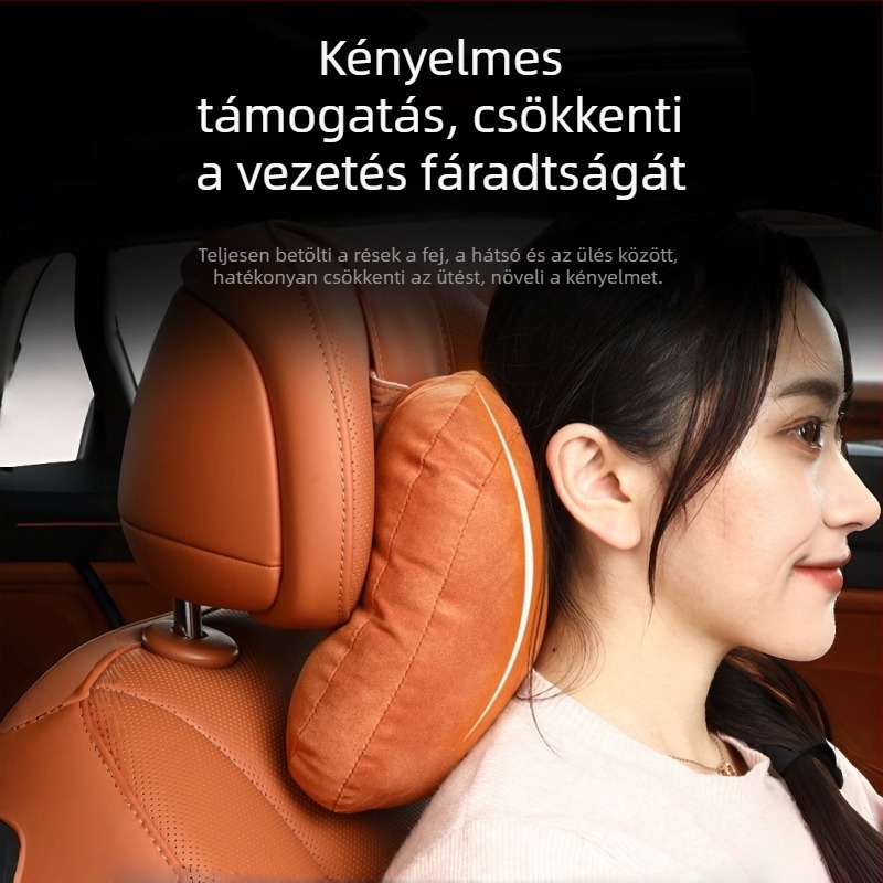 Autónyakpárna deréktámasz, velúr anyag, testreszabható, minimalist stílus, univerzális illeszkedés