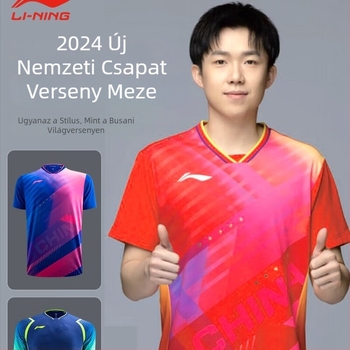 Asztalitenisz egyenruha – Férfi Nemzeti Csapat rövid ujjú mez és rövidnadrág, Nyár, 90% acetát anyag 10% Spandex bélés