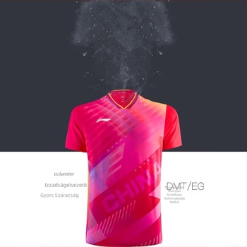 Asztalitenisz egyenruha – Férfi Nemzeti Csapat rövid ujjú mez és rövidnadrág, Nyár, 90% acetát anyag 10% Spandex bélés