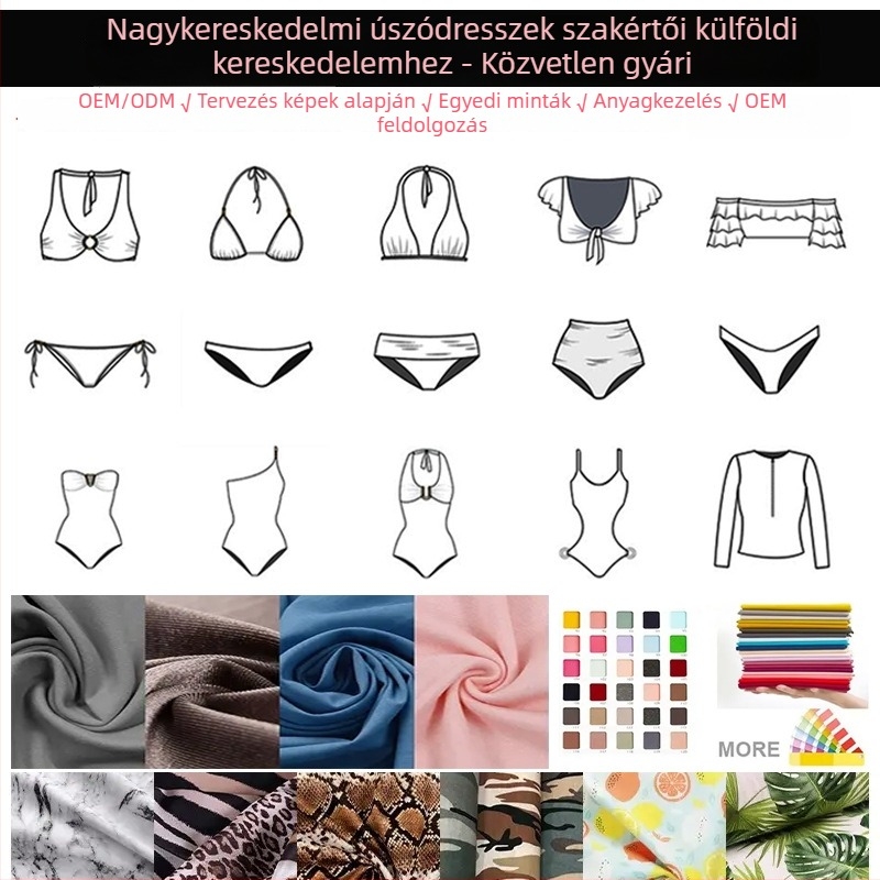Egyrészes fürdőruha csatos kivágással és fűzővel, ujjatlan, melltartóbetéttel, poliészter anyag.