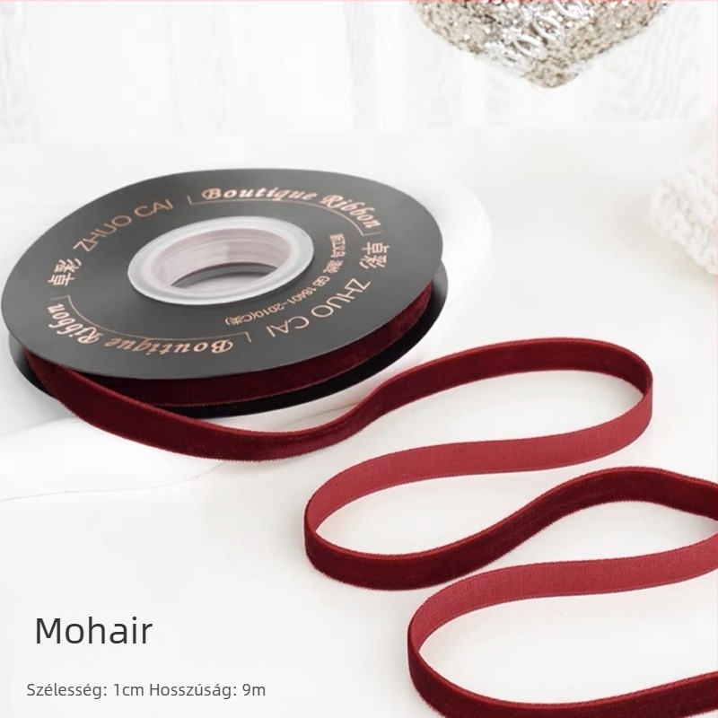 Hajkiegészítő szalaggal és virágcsokorral – téli kiadás, Újév ajándékdoboz