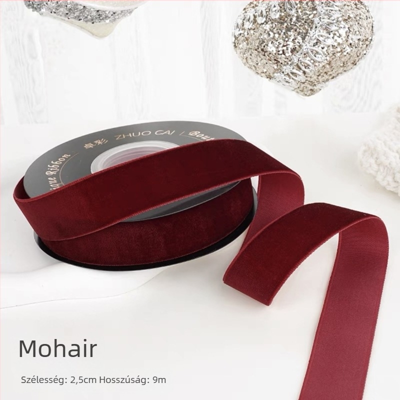 Hajkiegészítő szalaggal és virágcsokorral – téli kiadás, Újév ajándékdoboz