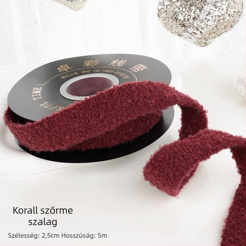 Hajkiegészítő szalaggal és virágcsokorral – téli kiadás, Újév ajándékdoboz