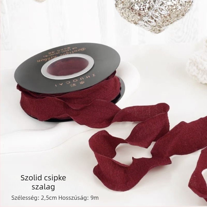 Hajkiegészítő szalaggal és virágcsokorral – téli kiadás, Újév ajándékdoboz