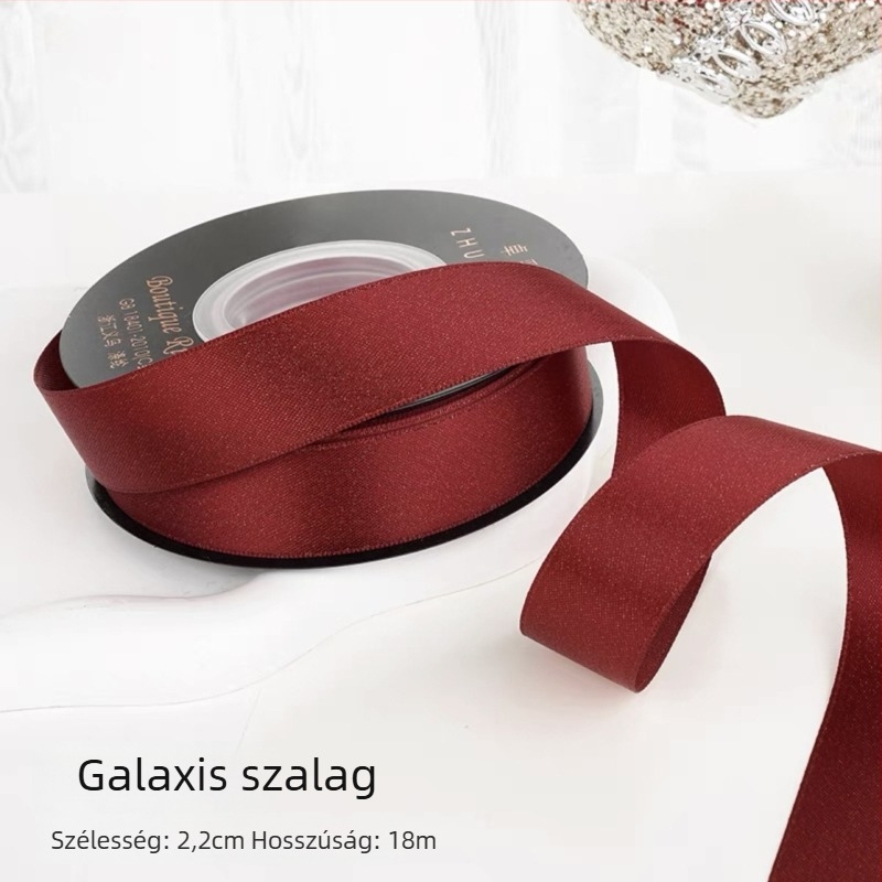 Hajkiegészítő szalaggal és virágcsokorral – téli kiadás, Újév ajándékdoboz