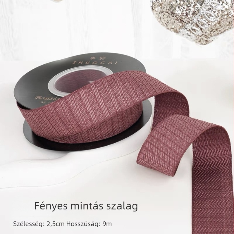 Hajkiegészítő szalaggal és virágcsokorral – téli kiadás, Újév ajándékdoboz