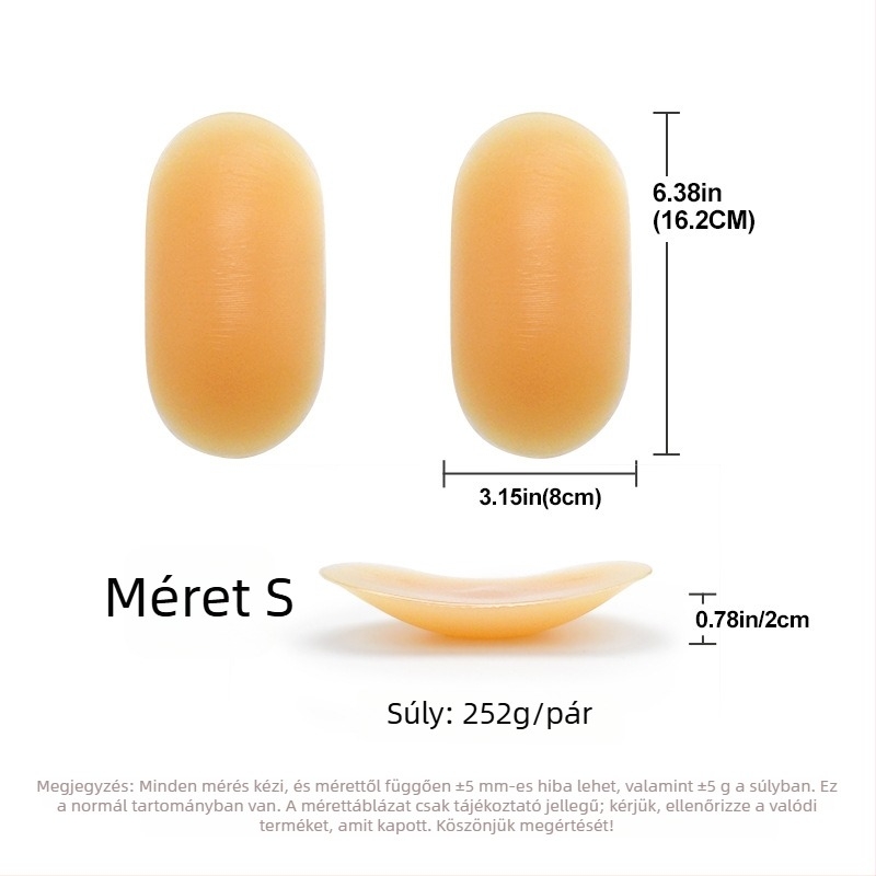 Szilikon csípővédő párna, elliptikus alakú, mindennapi használatra, korcsolázáshoz, síeléshez és bokszhoz; esés elleni védelem