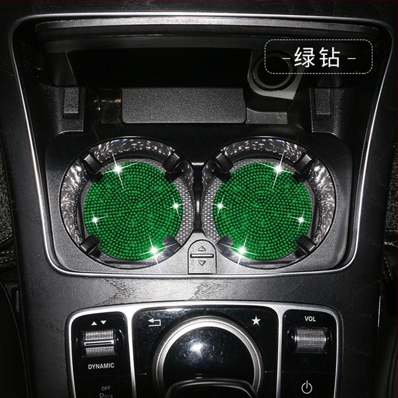 Yannina szilikon autó pohár alátét kristályokkal, csúszásmentes, tárolórekesz, Yue modell, Guangzhou eredetű