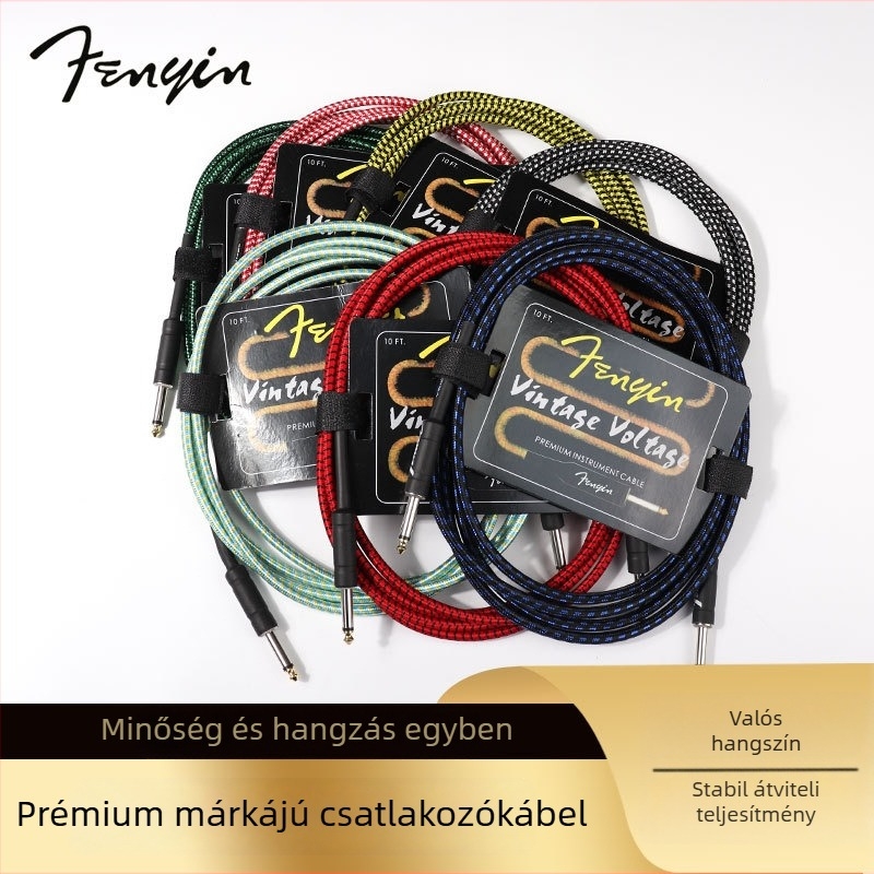 FD szőtt hangszerkábel — modell 1222 elektromos gitárhoz és basszusgitárhoz