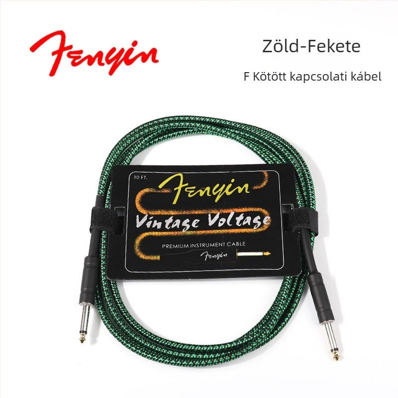 FD szőtt hangszerkábel — modell 1222 elektromos gitárhoz és basszusgitárhoz