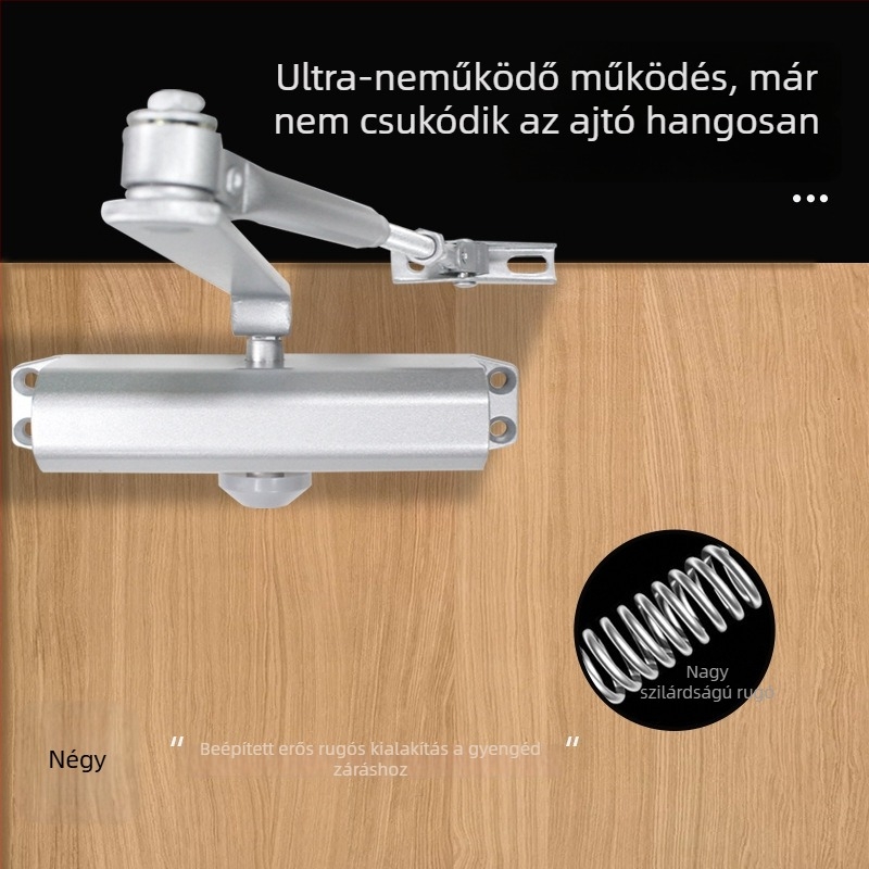 Automatikus ajtócsukó háztartási használatra, hidraulikus, alumíniumötvözet, modern minimalista stílus