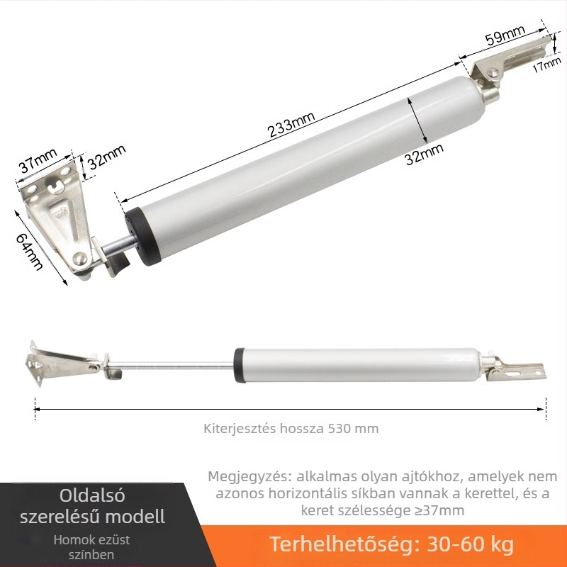 Automatikus ajtócsukó háztartási használatra, hidraulikus, alumíniumötvözet, modern minimalista stílus