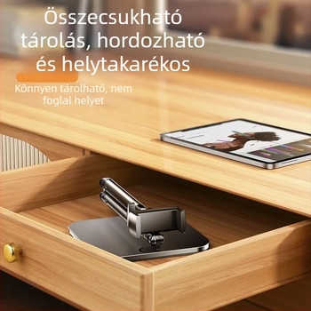 Asztali telefon-tartó élő közvetítéshez – alumíniumötvözet, max terhelés 2 kg, súly 950 g, modell 000865