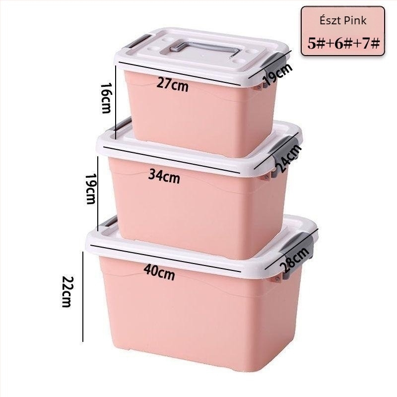 Houxu PP műanyag tároló doboz fedéllel, átlátszó, többfunkciós, hordozható