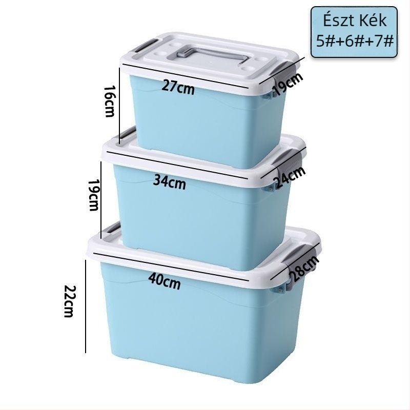 Houxu PP műanyag tároló doboz fedéllel, átlátszó, többfunkciós, hordozható