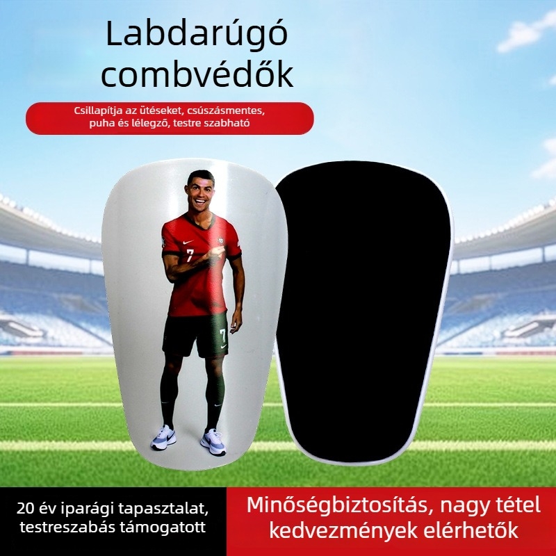 Sípcsontvédő – Knee Guard 49, műanyag, Huihomei, Foci