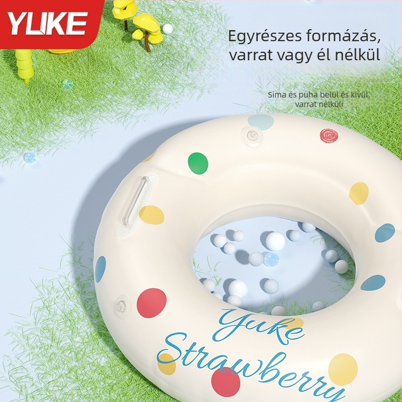 Felnőtt úszó gyűrű dupla légkamrával, PVC anyagból, mintás kivitel, vizes sportokra