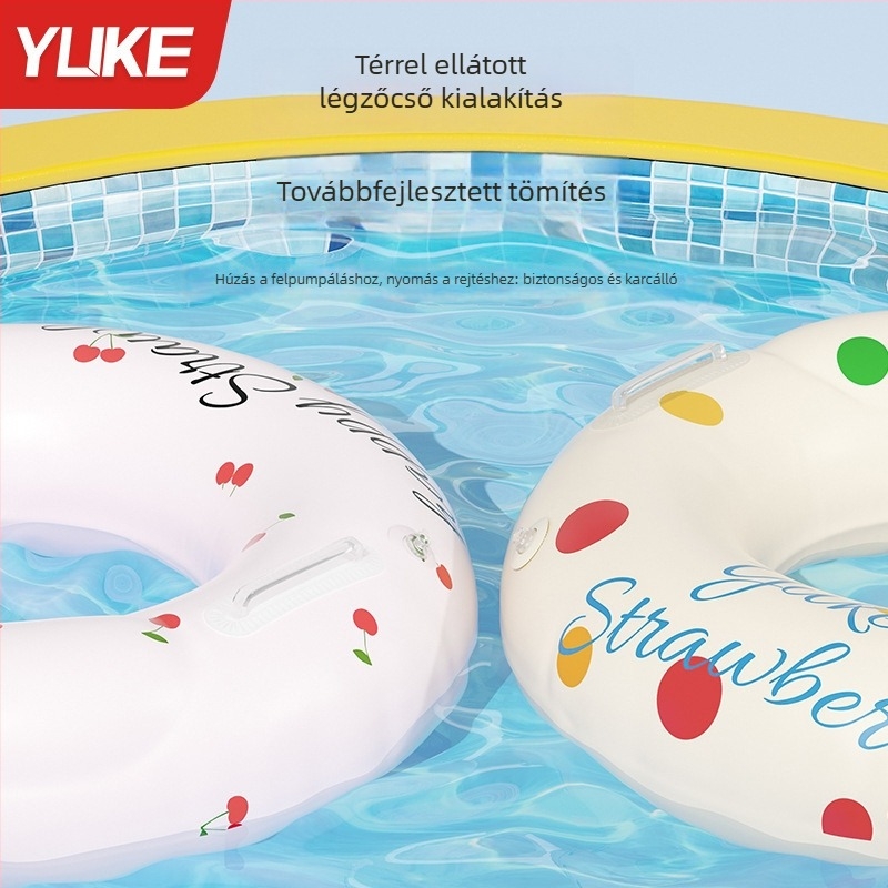 Felnőtt úszó gyűrű dupla légkamrával, PVC anyagból, mintás kivitel, vizes sportokra
