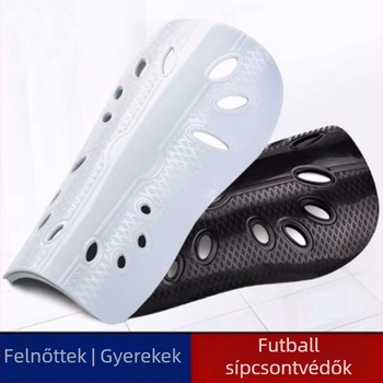 Futball sípcsontvédők – könnyűek, lélegző védőfelszerelés, szivacsos párnázás, csuklóvédelmi rész, Unique márka, univerzális használat