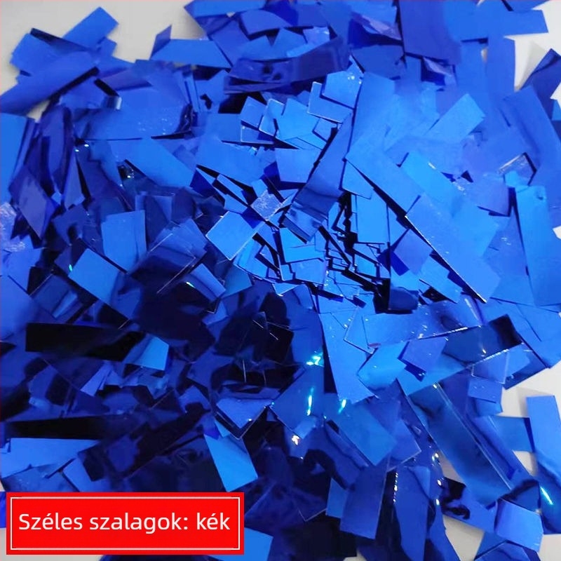 Esküvői helyszínelrendezési kellék – műanyag konfetti cső geometriai mintával, szalaganyaggal, esküvői ünnepségekhez