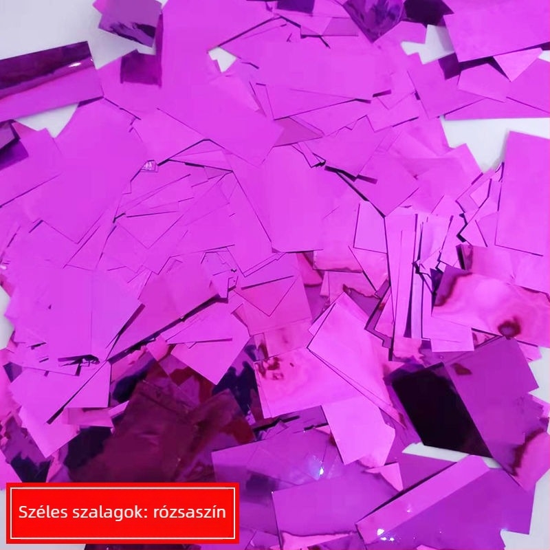 Esküvői helyszínelrendezési kellék – műanyag konfetti cső geometriai mintával, szalaganyaggal, esküvői ünnepségekhez