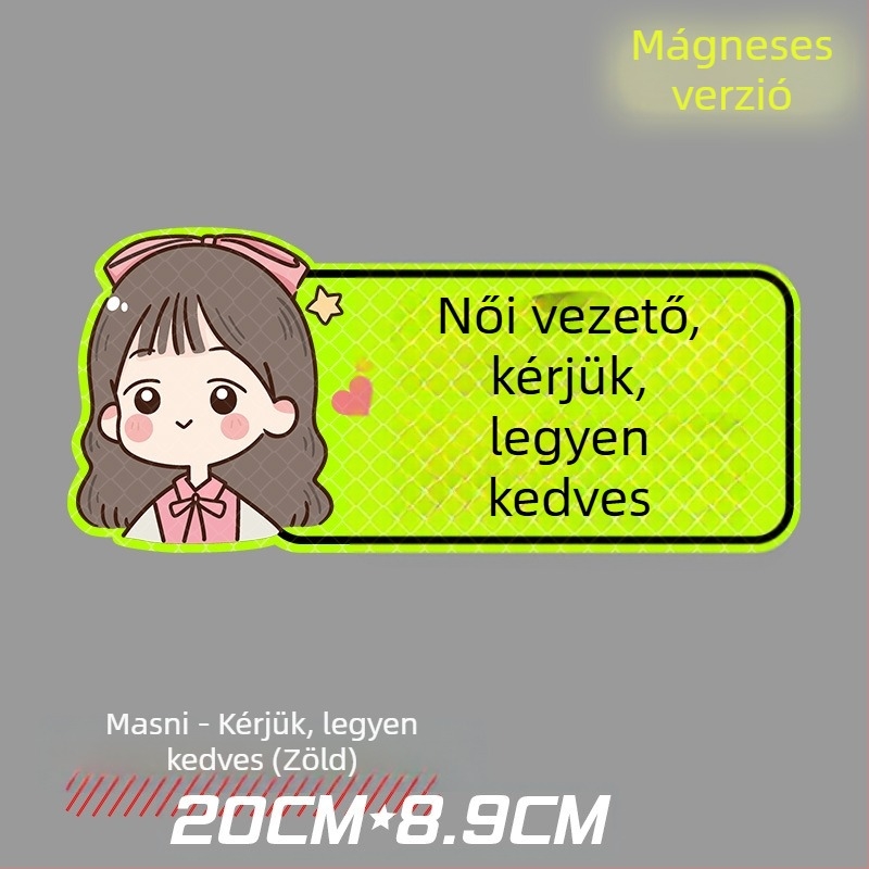Hátsó reflektív autó matrica, mágneses felhelyezés, mintázat: karcolások, a jármű hátsó részéhez