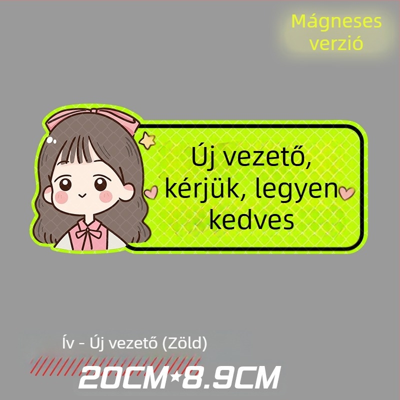 Hátsó reflektív autó matrica, mágneses felhelyezés, mintázat: karcolások, a jármű hátsó részéhez
