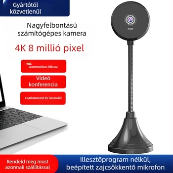 S60A laptop/asztali kamera beépített mikrofonnal — 4K (3840x2160), 60FPS, USB 2.0, autófókusz