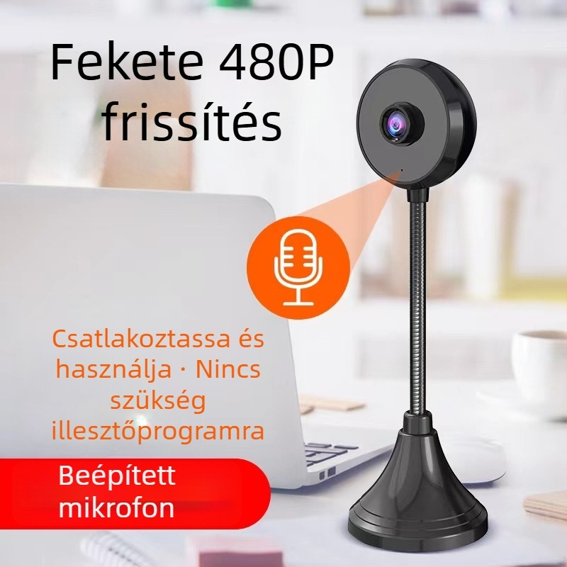 S60A laptop/asztali kamera beépített mikrofonnal — 4K (3840x2160), 60FPS, USB 2.0, autófókusz
