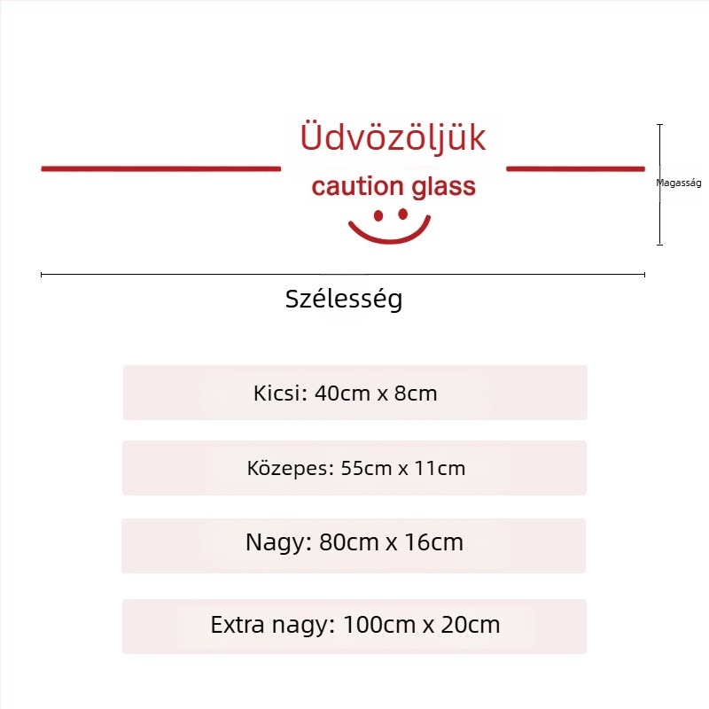 Kreatív üvegfigyelmeztető matrica – ütközésvédő sáv üvegajtókhoz, üzletek és irodák számára