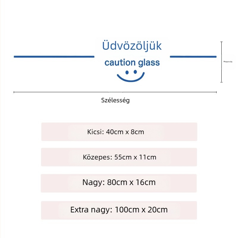 Kreatív üvegfigyelmeztető matrica – ütközésvédő sáv üvegajtókhoz, üzletek és irodák számára