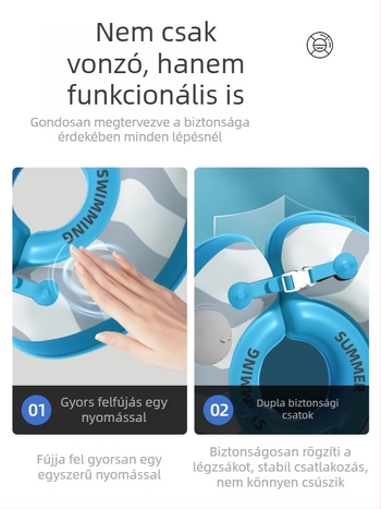 Rajzfilmszerű babúszógumi dupla légzsákkal, 0–3 éveseknek