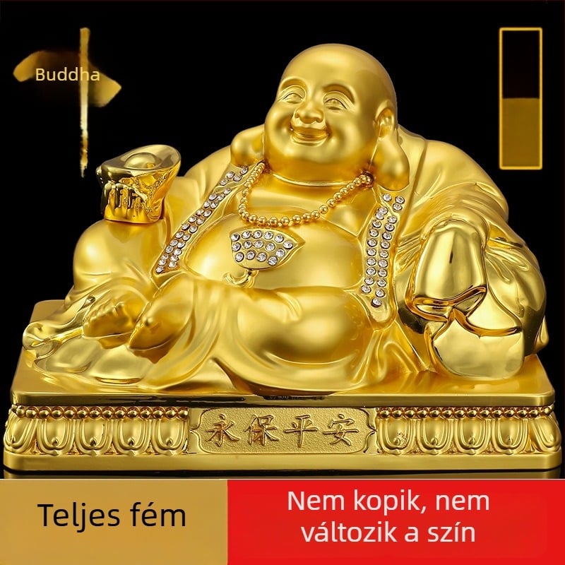 Ötvözet Buda Maitreya autódekoráció, kínai hagyományos stílus, dekorációs célra, testreszabható feldolgozás
