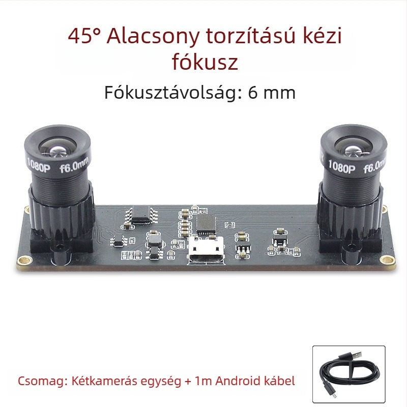 Sztereo kamera modul, 1.0MP szenzor, 3D rekonstrukció és arcfelismerés, mélységérzékelés, USB 2.0 drivertől mentes, 30FPS