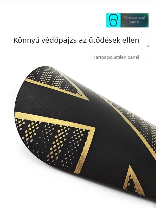 Beilleszthető mini sípcsontvédő futball edzésekhez — műanyag, testre szabható, alkalmas futballra, kosárlabdára és röplabdára