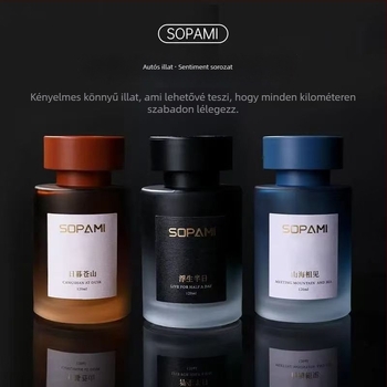 Autóba szánt aromaterápiás parfüm díszdarab Liuli anyaggal, citrus illattal, 120 ml, illat tartóssága >90 nap, élettartam 3 év