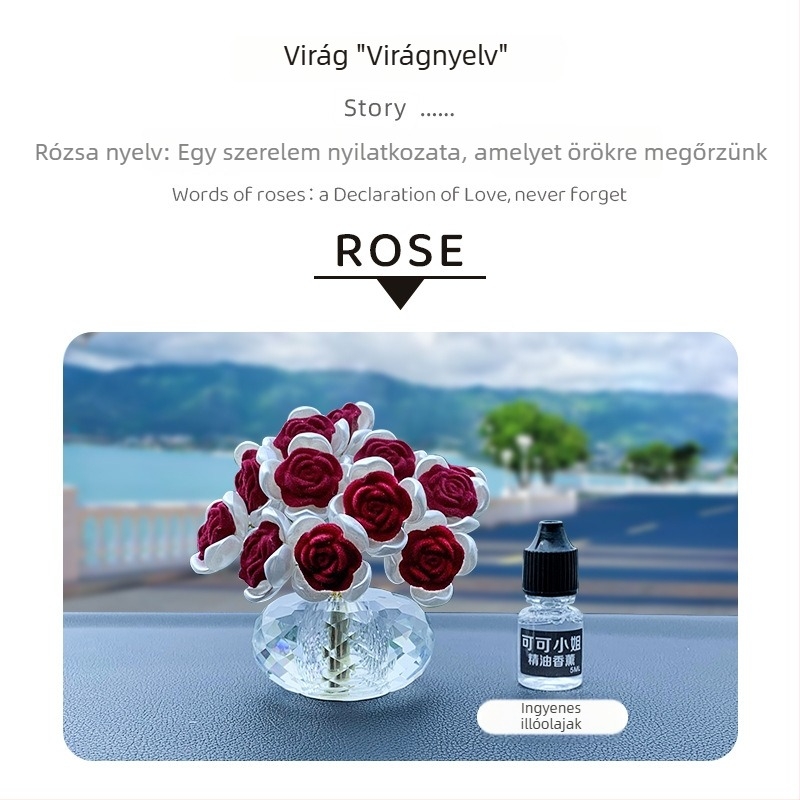 Két darab hattyú alakú autóbelső dísz középkonzolhoz, gyanta anyag, egyszerű stílus, dekoráció