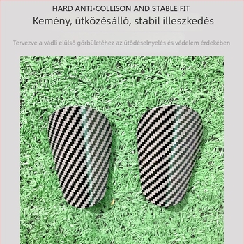 Futballhoz készült karbon rost mintázatú lábszárvédő, műanyagból, mini/master modell, felnőtteknek és gyerekeknek, futáshoz, kerékpározáshoz és lábvoliba alkalmas