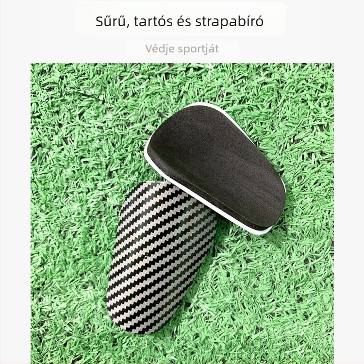 Futballhoz készült karbon rost mintázatú lábszárvédő, műanyagból, mini/master modell, felnőtteknek és gyerekeknek, futáshoz, kerékpározáshoz és lábvoliba alkalmas
