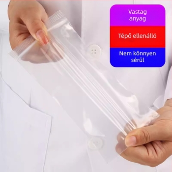 Önzáró, átlátszó PE zacskó mobiltelefon-kiegészítőinek csomagolásához (Anyag: PE; Márka: First Benefit; Cél: mobiltelefon-kiegészítők csomagolása)