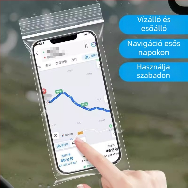 Önzáró, átlátszó PE zacskó mobiltelefon-kiegészítőinek csomagolásához (Anyag: PE; Márka: First Benefit; Cél: mobiltelefon-kiegészítők csomagolása)